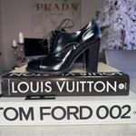 New Church’s Black Leather Cap Toe Lace Up High Heel Oxford Pumps Womens 34.5 Size undefined Photo 6