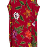 Sag Harbor Vintage Red Floral Sleeveless Knee Length Dress Size 10 Photo 0
