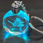 Laser Engraved Crystal Anime Color Changing LED Keychain Photo 14