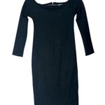 S/W/F SWF Off Shoulder Body con Midi Dress Black Small Photo 0