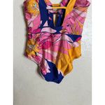 Trina Turk Breeze Hi Leg Plunge Maillot One-Piece Swimsuit in Floral Womans 10 Photo 3