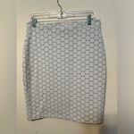 Leota NWT Stitch Fix NWT Ivory Black Dot Luxe Jacquard Pencil Skirt Size PM Photo 5