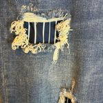 Judy Blue  Jeans Women's Size 7/28 Skinny Fit Pinstripe‎ Patch Distressed Denim Photo 6