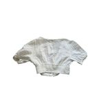 Pull & Bear  White Crop Short Sleeve Button Bolero Size Small Photo 1