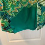 Fig and Flower Anthropologie Peacock Boho Peasant Top Lined Size 2X Green Photo 1