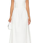 Faithfull the Brand  Dominquez Midi Dress in White Photo 0
