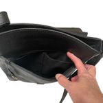 Frye  Leather Crossbody Bag Claude Messenger Pebbled Black Photo 12