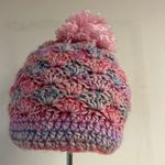 Handmade Pink Crochet Knit Pom Pot Hat Beanie Photo 1