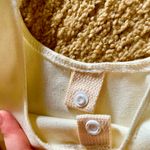 Cottagecore Slouchy Bag with Wood Anemone – White Beige Shoulder Tote Photo 2