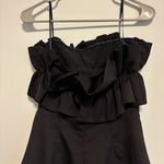 DO+BE Black Ruffled Strapless Romper Photo 4