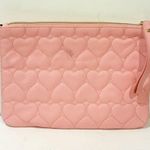 Betsey Johnson  Pink Clutch White Flowers and Pearls Appliqué Wristlet Photo 5