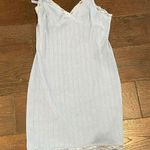 Urban Outfitters  UO blue lace trim ribbed rib knit mini dress size large Photo 0