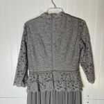 Alex Evenings  Women's Gray‎ Lace 3/4 Sleeve Midi Dress Special Occasion Photo 9