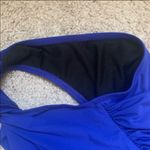 La Blanca  blue ruched halter one piece Photo 3