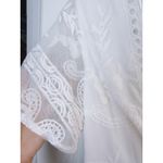 SEEK Ivory Lace Romper Sheer Small White Bridal Boho Bachelorette Cottagecore Photo 8