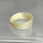 Solid Mother Of Pearl Ring White Photo 3