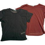 Free People  Intimately Crop Mesh Tee Bundle - Sizes XS & S, Brown and Dark Brown Photo 0