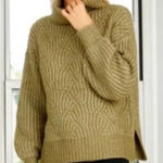 A New Day  Olive Green Turtleneck Sweater Size Small Photo 0