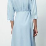 ZARA Wrap V-neck Dress Light Blue Lyocell Spring Summer Photo 2