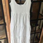 ASOS DESIGN maxi dress embroidered smocked eyelet slit bridal tank sleeveless Photo 5