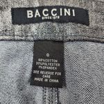 Baccini Silver Metallic Jean Skirt Denim Pencil Straight Stretch Skirt Size 8 Photo 1