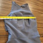 Hayley Paige Occasions  Bridesmaid maxi Dress 5714 Gunmetal Gray long chiffon 2 Photo 8