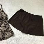 Jantzen  Paisley Tankini Top Skirted Bottoms Womens‎ 10 Brown White Two Piece Photo 4