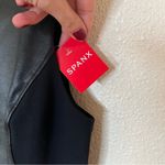 Spanx Faux Leather Combo Knit Midi Sheath Dress Luxe Black NWT XL Photo 8