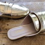 Catherine Malandrino  Gold Tuxedo Penny Mule Photo 4