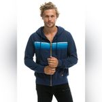 Aviator Nation  5 Stripe Hoodie in Navy / Blue UNISEX Photo 1