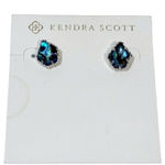 Kendra Scott  Tessa Dichroic Stud Earrings Gunmetal Tone Jewelry NEW Photo 0