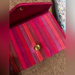 Embroidered and beaded sequin embellished pink multicolor party purse Photo 4