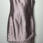 Rickie Freeman for Teri Jon Vintage metallic lavender silk blend dress sz 8 Photo 11