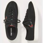 Tretorn New in Box Black Canvas  Sneakers with Red Plaid Accents Sz 7.5 Photo 0