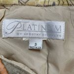 Vintage Platinum Dorothy Schoelen Skirt Abstract Brown Yellow Orange Lined Size 2 Photo 6