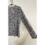Liz Claiborne Black/White Shirt Womans Long Sleeve Geometric - Size MP Photo 7