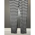 Eye Candy  Leggings Womens Medium Black White Houndstooth High Waist On Stretch Photo 3