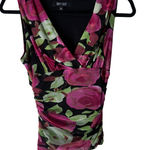 Karen Kane  Lifestyle‎ Y2k Petites Floral Rose Sleeveless Top M Feminine Romantic Photo 0