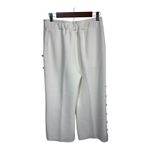Joh Women's White Wide Leg Pants Pearl Button Trim Pockets Elastic Waist Size L Size L Photo 1