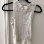 ZARA White Ribbed Tank Top Photo 1