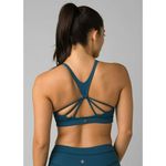 NWT Womens PrAna Yoga Dark Aqua Strappy Top Bra New Momento L Blue Atlantic UPF Size L Photo 1