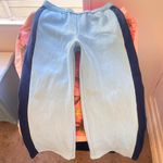 Edikted contrast panel sweatpants light blue wide leg Photo 3