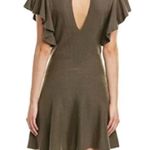 Free People NWOT  Ribbed V-Neck Sweater Dress Olive Green Photo 3