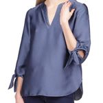 Michael Kors ECU Michael  Solid Satin Tie Top Photo 5