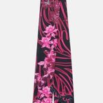 Versace  Orchid Print Silk Skinny Scarf, NEW w/Tag Photo 5