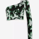 ZARA NWT Asymmetrical one shoulder retro crop top Ring Detail Bloggers Fave Photo 4