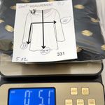 Chic Long Sleeve Black Dress with Gold Accents Size L Photo 5