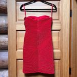 Daisy Y2K Women's Red Strapless Retro Bandage BodyCon Pleated Rouched Dress Size Small Photo 1