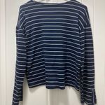 Sonoma Navy and White Striped Long Sleeve Photo 0