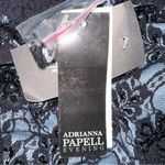 Adrianna Papell  Black Blue‎ Lace Illusion Beaded Cocktail Dress Size 4 Photo 8